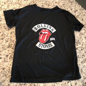 $ Black Rolling Stones Tongue TShirt Size Medium
